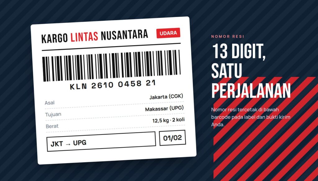 Contoh label resi
